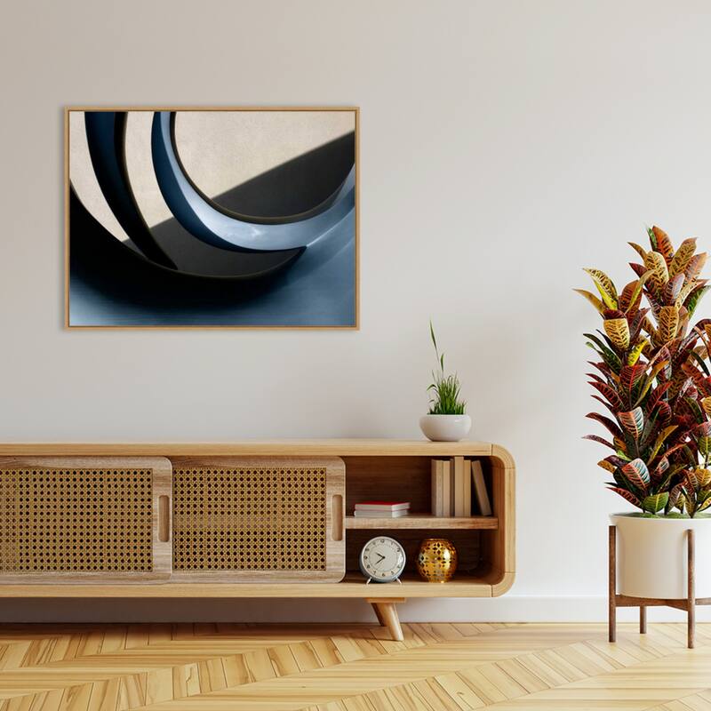 Architectural Curve III by Jim Christensen Framed Canvas Wall Art Print - Sylvie Maple