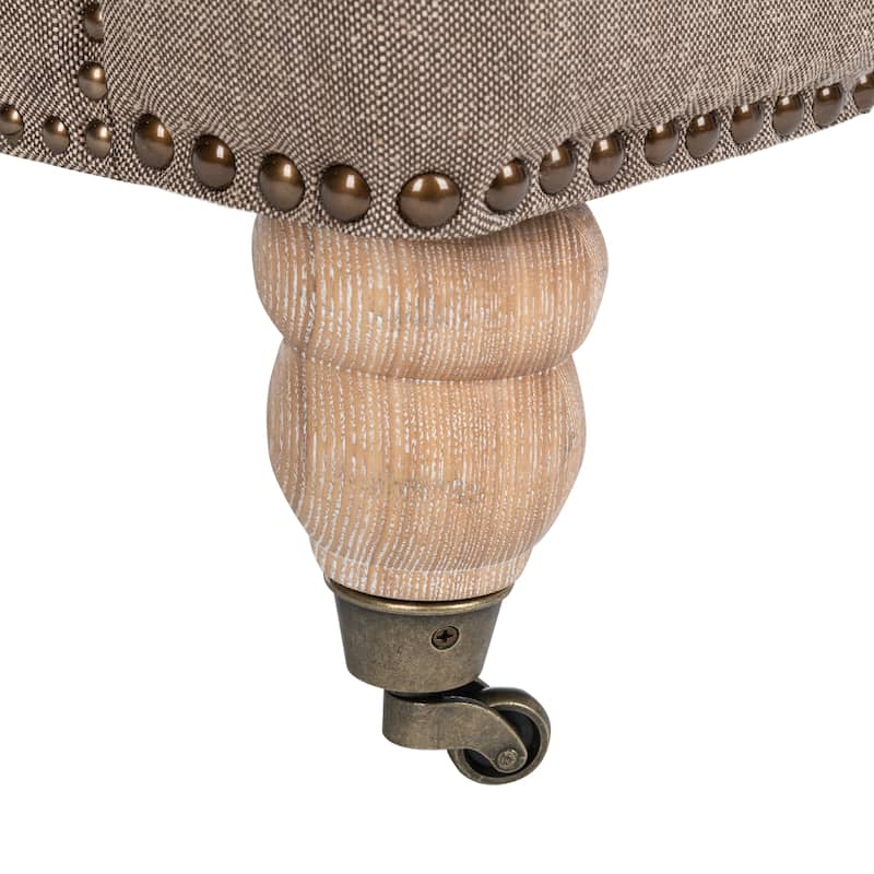 SAFAVIEH Tori Antiqued Tufted Club Chair - 28" x 34.4" x 32.7". - 28"W x 34"D x 33"H