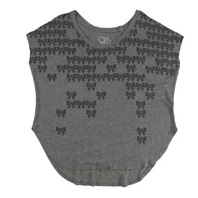 Chasor Womens Bows Graphic T-Shirt,, Grey, Large