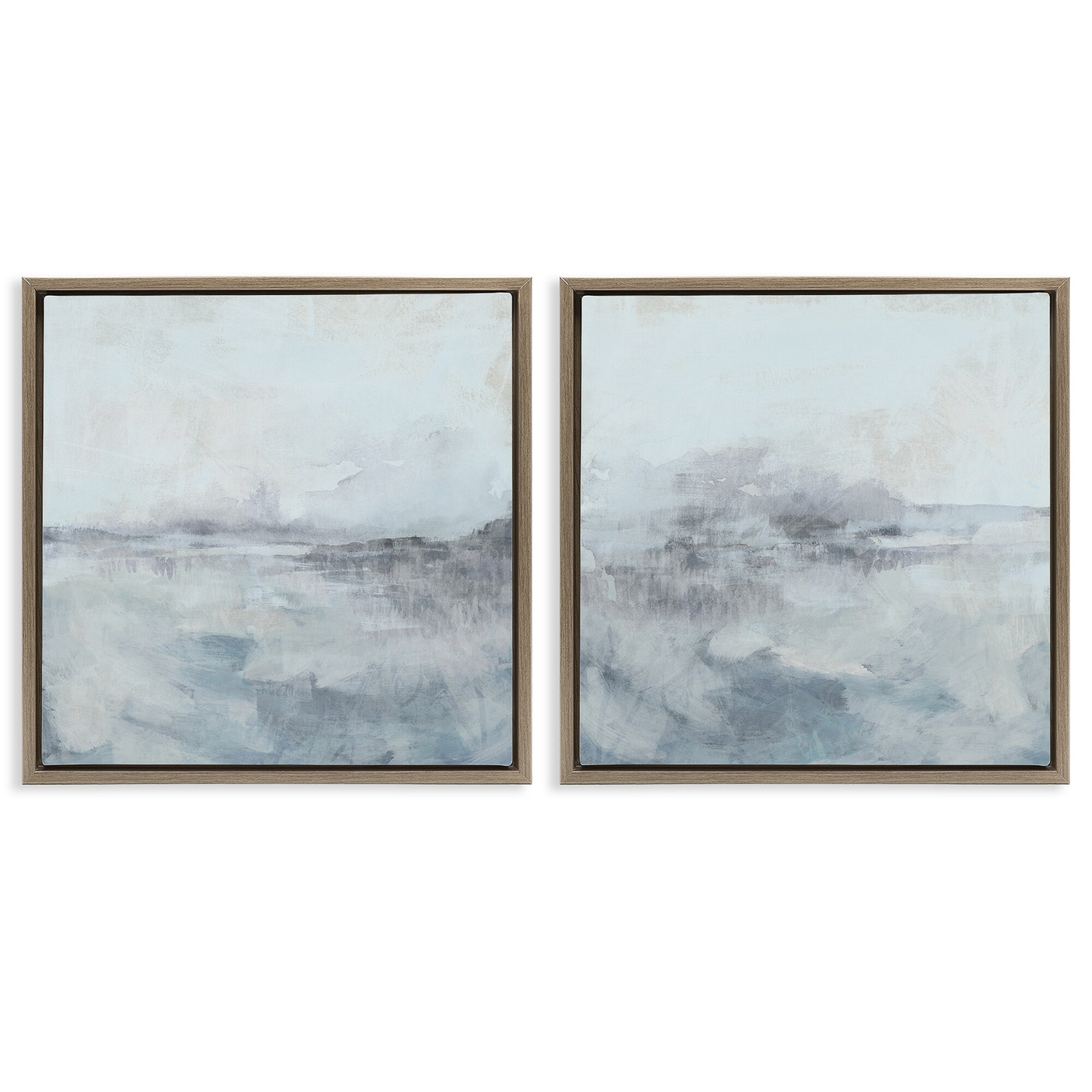 Stupell Misty Horizon View Framed Floater Canvas Wall Art Design By June Erica Vess (Set of 2)