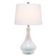 preview thumbnail 9 of 26, 26.25 in. Aqua Ceramic Tear Drop Shaped Table Lamp