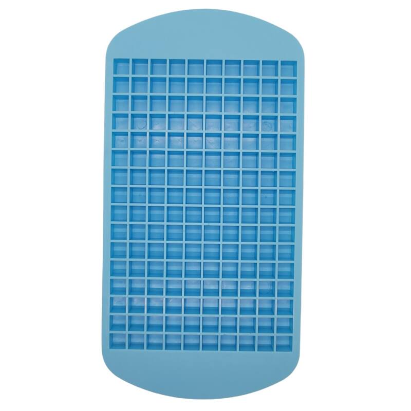 Handy Housewares Flexible Silicone Easy-Release Mini Crushed Ice Cube Tray - Each Makes 160 Small Ice Cubes - 1 Pack - Blue