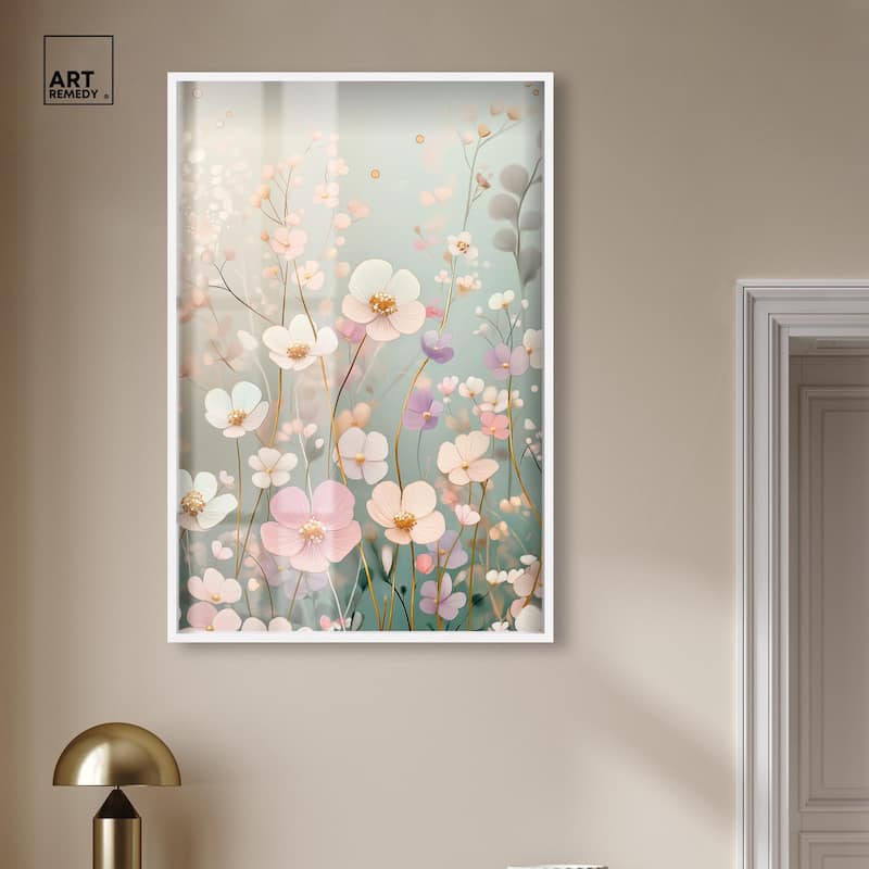 Tiny Blooms I Shadowbox by Art Remedy