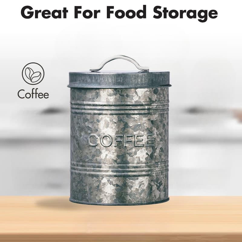 Amici Home Rustic Kitchen Collection Galvanized Storage Canister