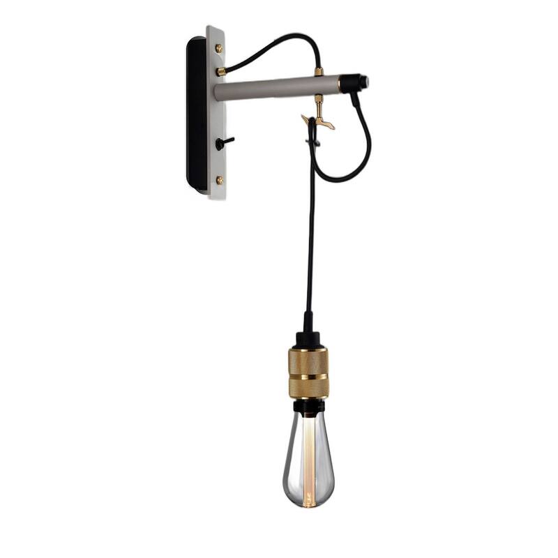 Buster + Punch NHW-18338 Hooked 36" Tall x 2" Wide Modern Industrial - Brass / Stone