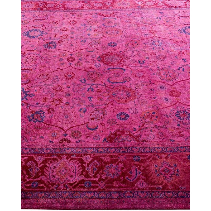 Contemporary Overdyed Wool Hand Knotted Area Rug - 6' 3" x 9' 2"