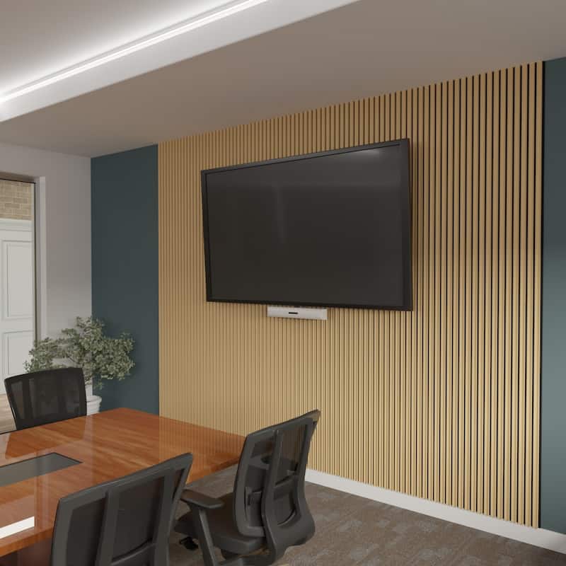 AcoustixPro Noise Cancelling Concave Small Slat Wall Panel (2 Pack)