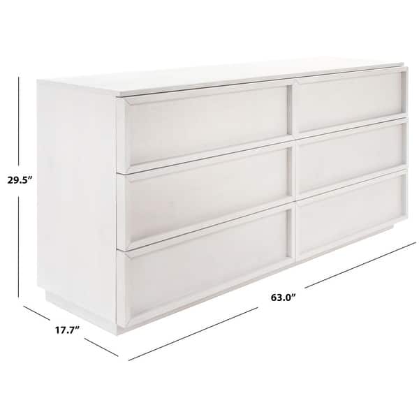 dimension image slide 1 of 3, SAFAVIEH Couture Zeus Contemporary 6-drawer Wood Dresser
