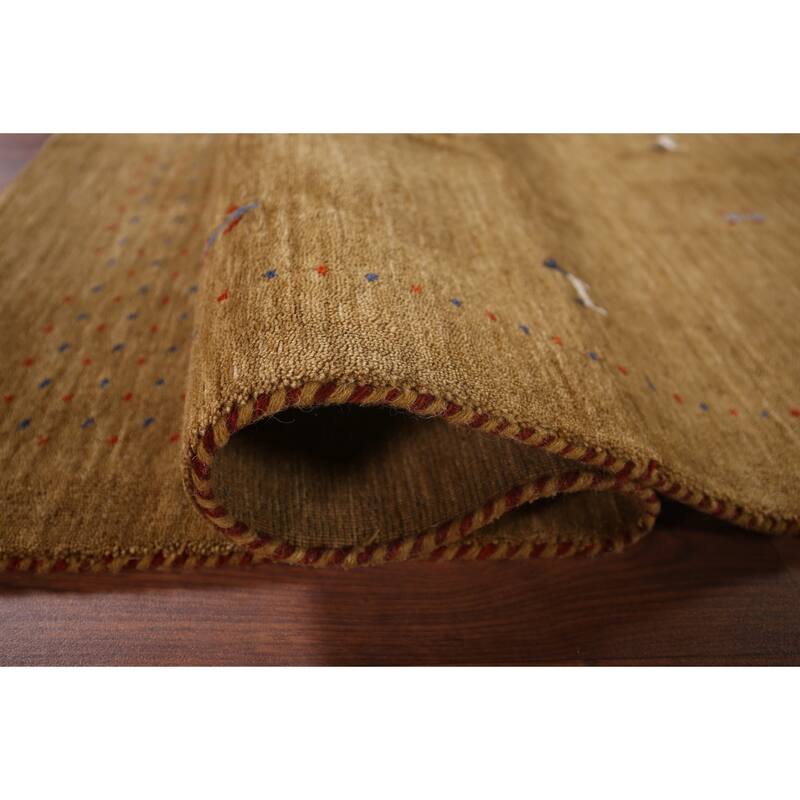 Little Animals Design Gabbeh Accent Rug Hand-Knotted Wool Carpet - 3'11"x 5'10"