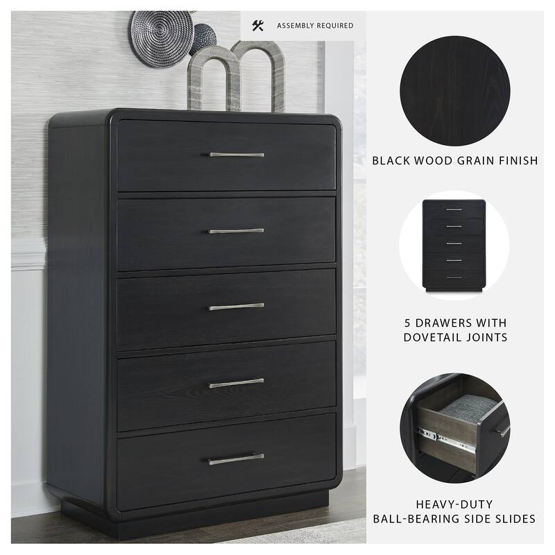 Signature Design by Ashley Rowanbeck Black Chest of Drawers