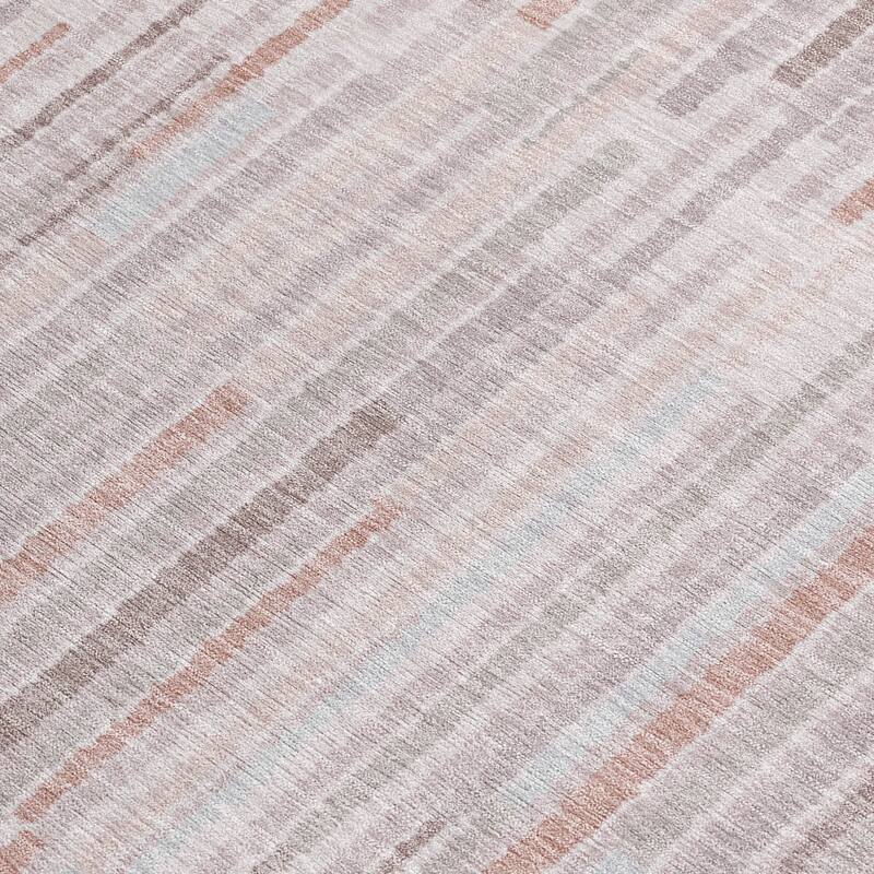 HomeRoots Striped Transitional Rectangle Outdoor Rug