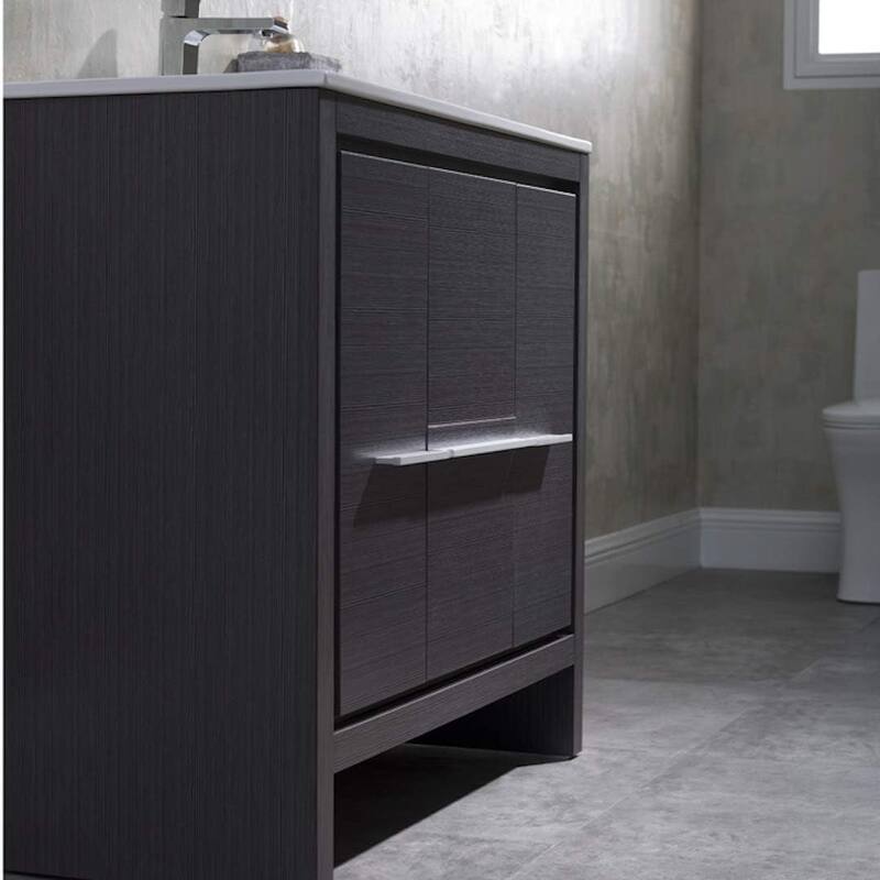 Blossom 36-Inch Bathroom Vanity with Ceramic Sink and Mirror