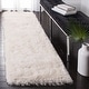 preview thumbnail 25 of 68, SAFAVIEH Handmade Venice Shag Djenka 3-inch Thick Rug 2'3" x 10' Runner - Pearl - Runner