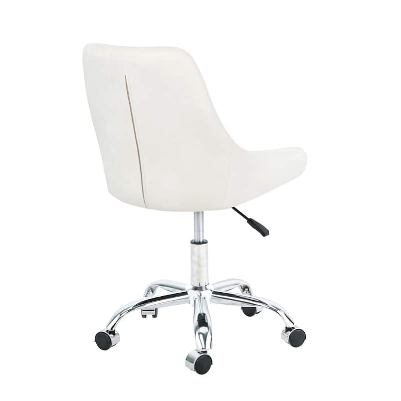 Modern Adjustable Height Velvet Dining Chair with Wheels Set of 1.