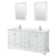 Option White / Carrara Cultured Marble Top / Brushed Gold