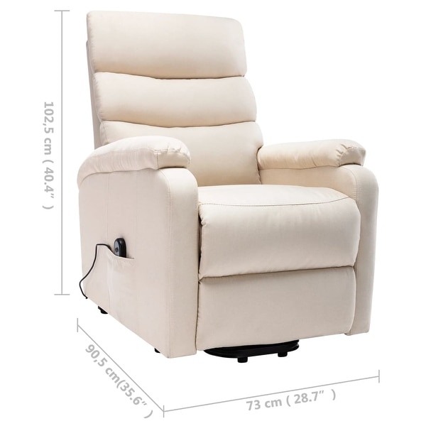 Cream fabric hot sale recliner chair