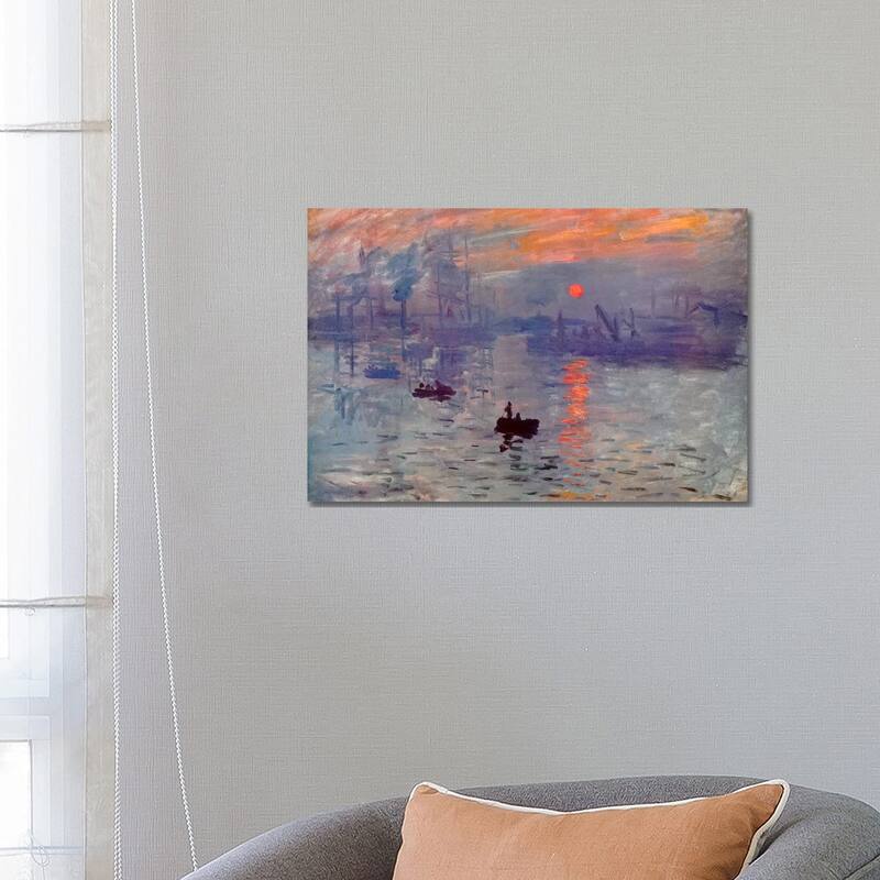 iCanvas "Sunrise Impression" by Claude Monet Canvas Print - 18x26x1.5
