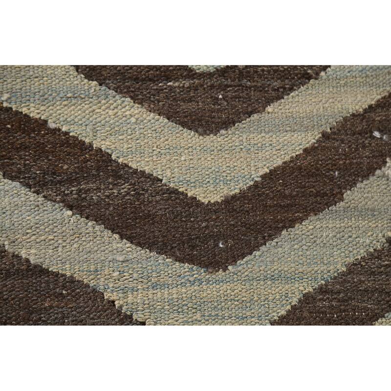 Chevron Kilim Oriental Accent Rug Hand-Woven Wool Carpet - 3'1"x 5'1"
