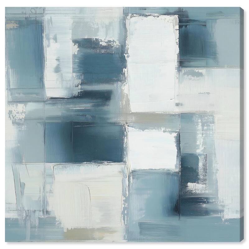Deconstructed Blue I Canvas by Art Remedy, Gallery Wrapped - 12" x 12"
