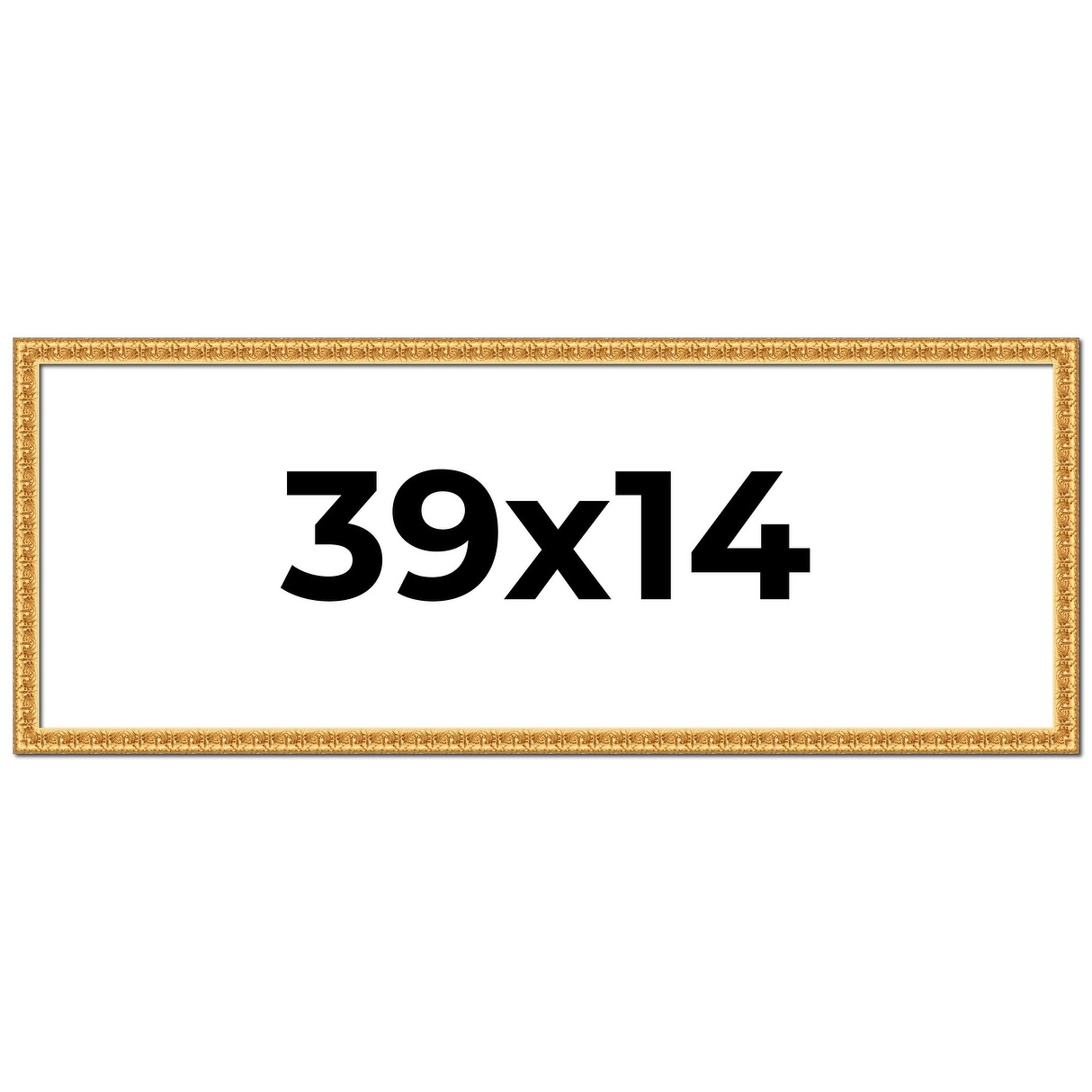 39x14 Frame Gold Real Wood Picture Frame Width 1 inches | Interior