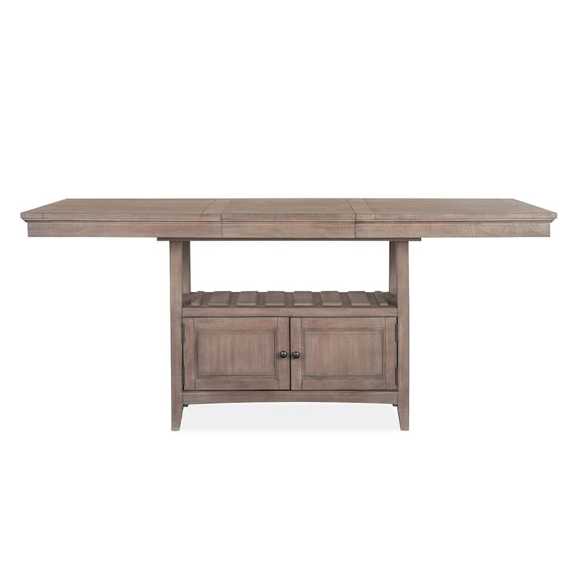 Magnussen Home Paxton Place Dovetail Grey Extendable Counter Height Dining Table - 38''W x 60''D x 36''H