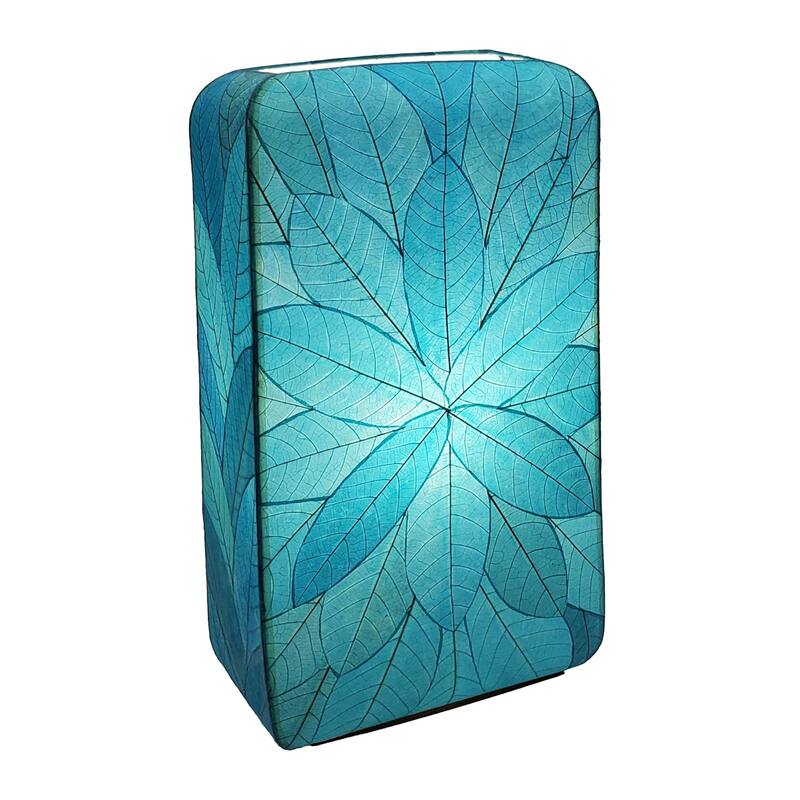 Eangee Handmade Sunburst Table Lamp, Cocoa Leaves Shade, 15 x 8 x 30 in.