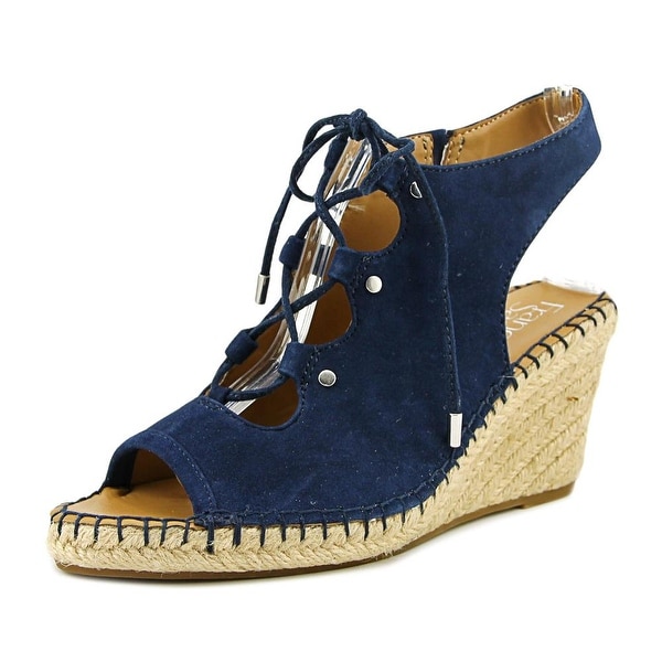 franco sarto blue wedges