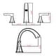 preview thumbnail 9 of 17, Vanityfair 8" Widespread Double Handles Bathroom Sink Faucet with Drain Assembly