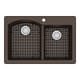 preview thumbnail 49 of 89, Karran Drop-In Quartz 33 in. 1-Hole 60/40 Double Bowl Kitchen Sink Kit