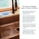 preview thumbnail 12 of 10, Angelico Copper 33" Single Bowl Drop-In Kitchen Sink with 3 Holes