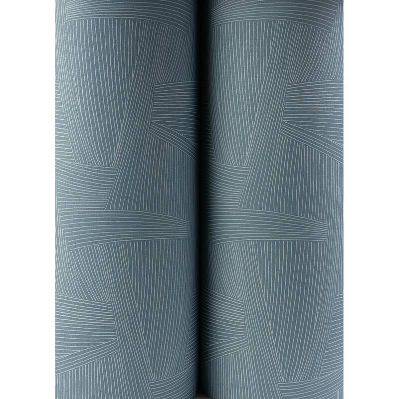 A-Street Prints Reid Sky Blue Woven Geometric Wallpaper