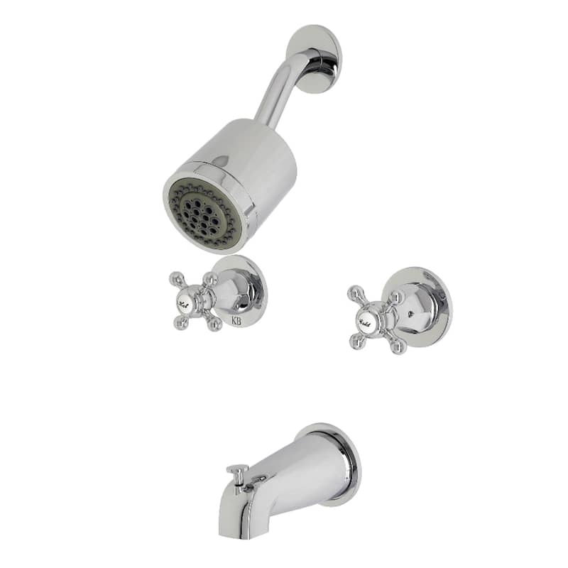 Kingston Brass Metropolitan Two-Handle Tub and Shower Faucet - Polished Chrome
