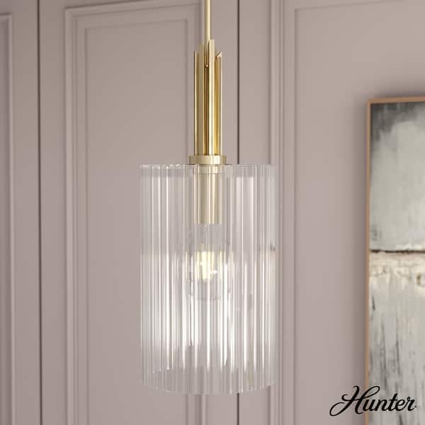 slide 2 of 13, Hunter Gatz 1-Light Pendant - Kitchen Island, Dining Room, Entry - Glam, Contemporary, Transitional 10" - Alturas  Gold