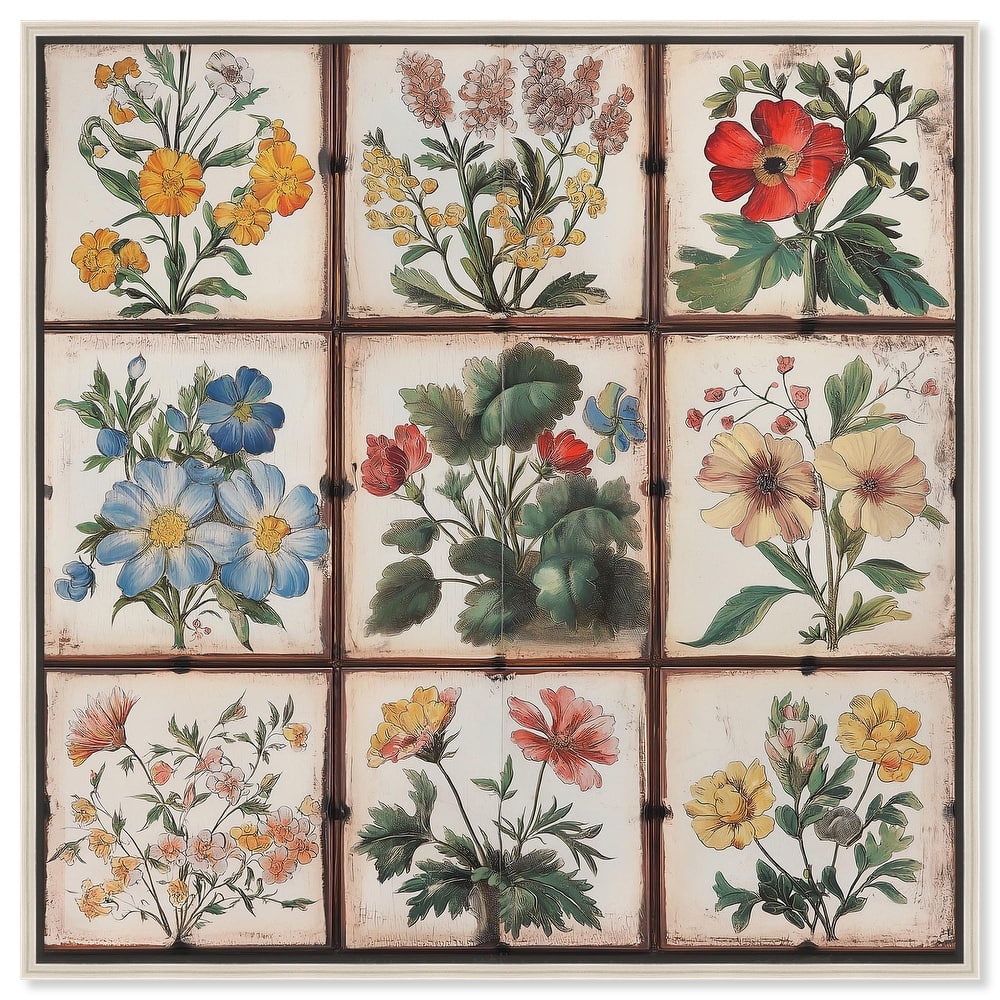 Floral Mosaic Medley Canvas by Art Remedy