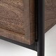 preview thumbnail 10 of 10, Glenn I Square Dark Brown Wood and Iron Black Frame Side Table