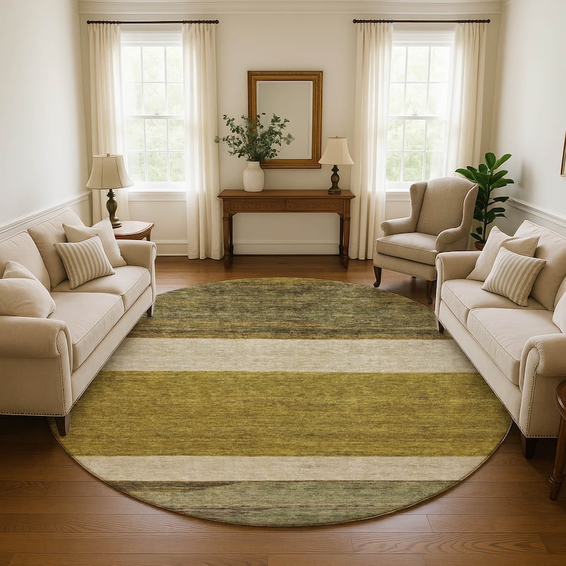 Premium Washable Super Soft Ombre Gabbeh Mayfield Rug - Gold - 8' x 8'