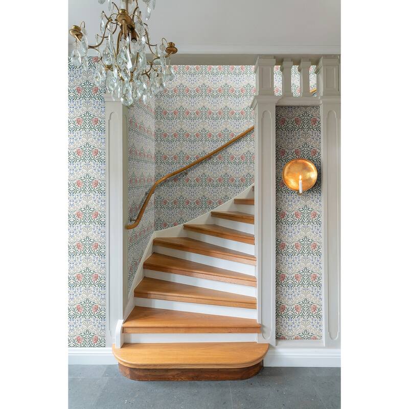 Oxford Union Pink Floral Vines Wallpaper