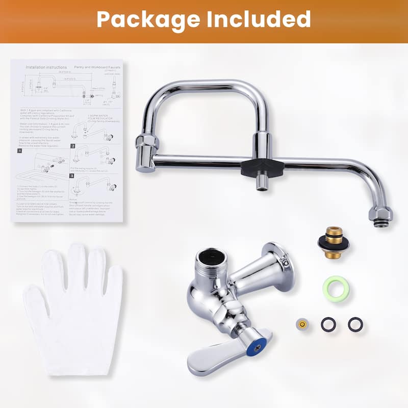 WOWOW Modern Single-Handle Wall-Mounted Filler Faucet