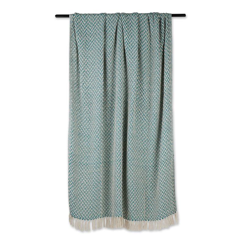 Stone Handloom Chevron Throw