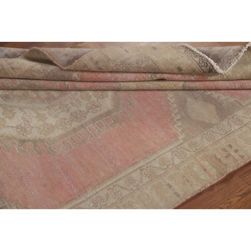 Pink Viss Persian Vintage Area Rug Handmade Wool Carpet - 4'8" x 7'4"