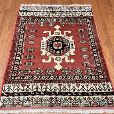 HERAT ORIENTAL Handmade Kurdish Wool Rug - 4'7" x 6'2"
