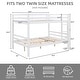 preview thumbnail 38 of 40, Full over Full Wooden Bunk Bed, High Guardrail,Ladder, No Box Spring