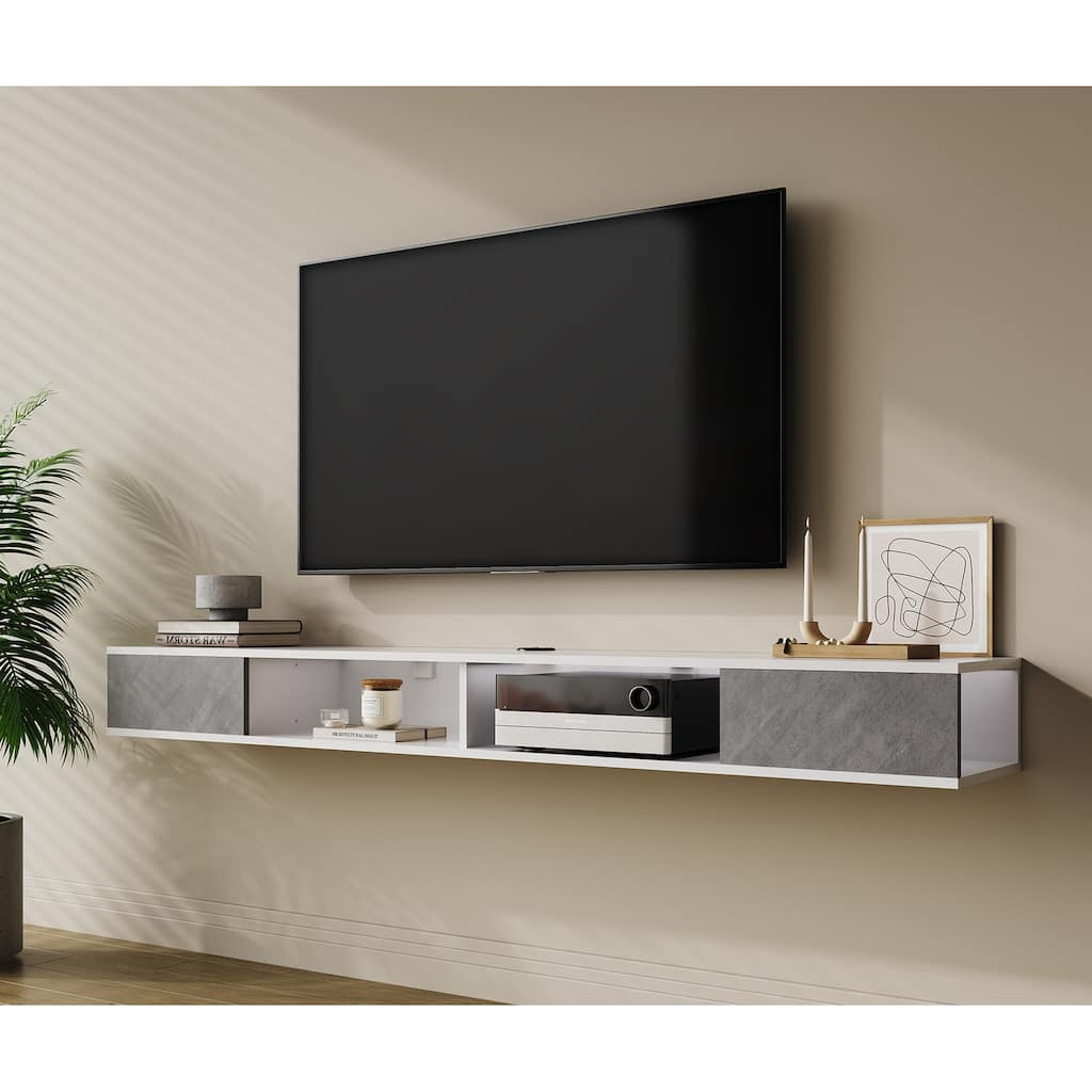 70 inch Floating TV Shelf for Wall, Entertainment Center for Living Room