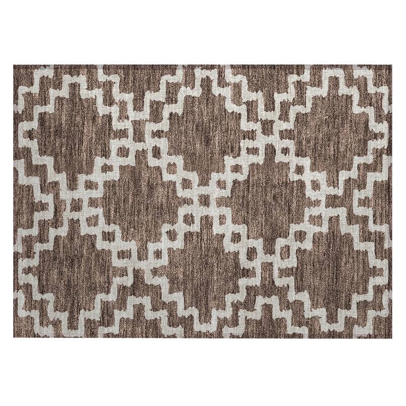Machine Washable Indoor/ Outdoor Chantille Geo Trellis Rug