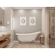 preview thumbnail 4 of 10, Diamante 67.3" White Acrylic Slipper Claw Foot Tub with Lion's Paw Feet
