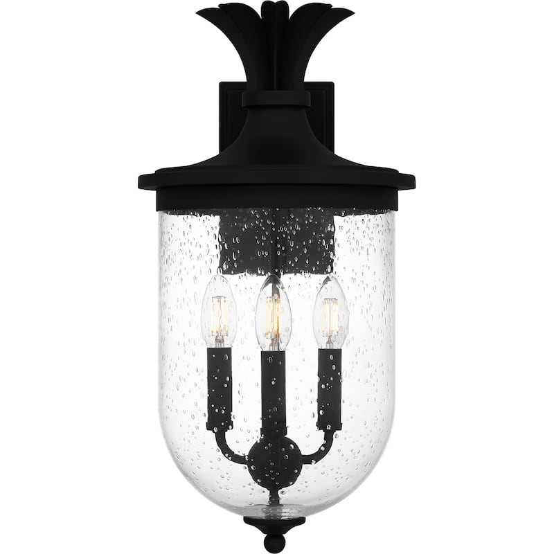 Havana 3-Light Earth Black Outdoor Wall Lantern
