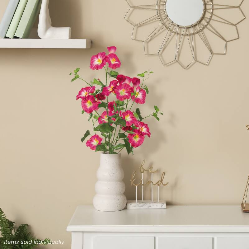 Morning Glory Artificial Floral Spray - 31" - Pink