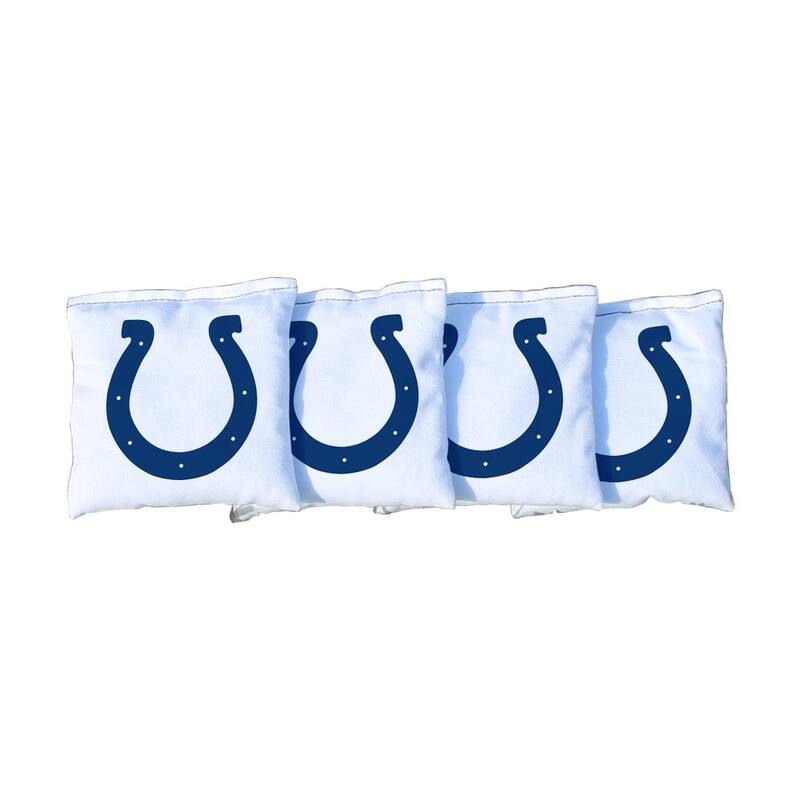 Indianapolis Colts NFL Football White Cornhole Bags - All-Weather Resin Filled