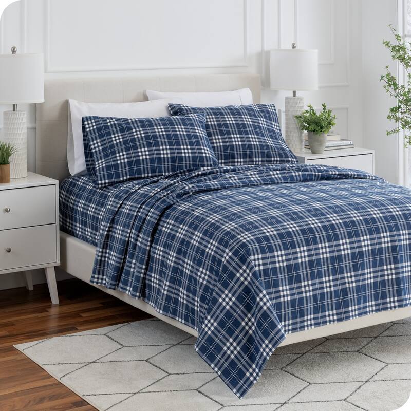 Bare Home Cotton Flannel Sheet Set - Velvety Soft Heavyweight