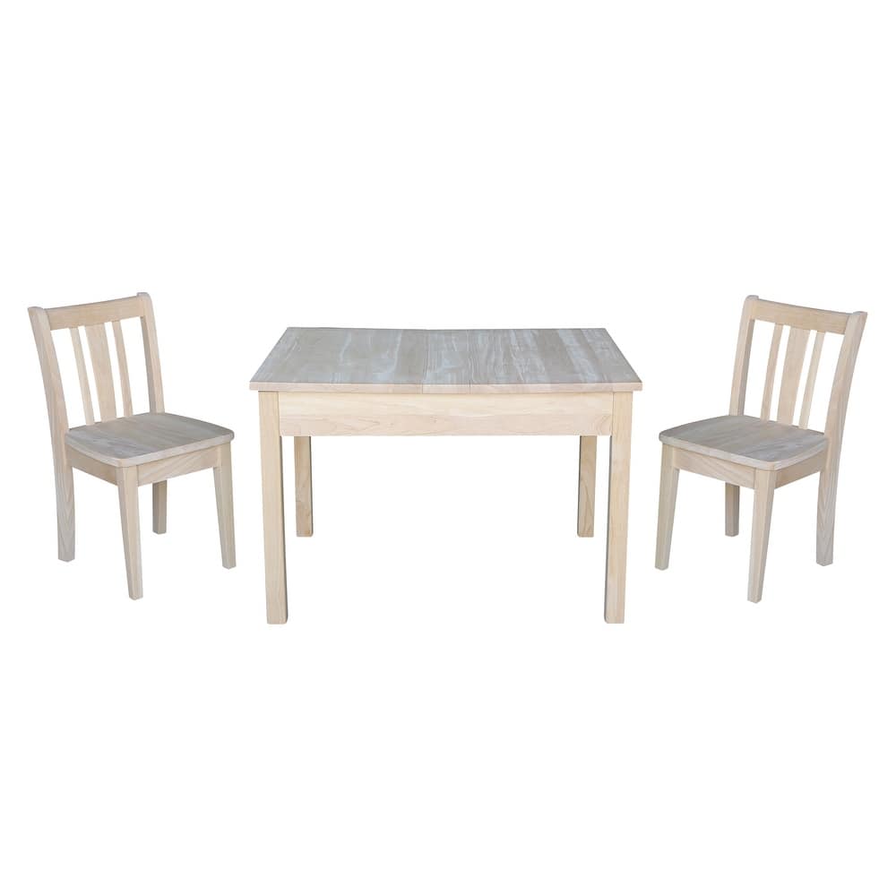 Kids Table with Lift Up Top and 2 San Remo Juvenile Chairs - 3 Piece Set
